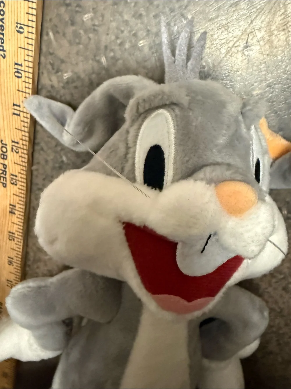 Six Flags Park Bugs Bunny Plush Bendable Ears Toy Warner Bros Looney Tunes